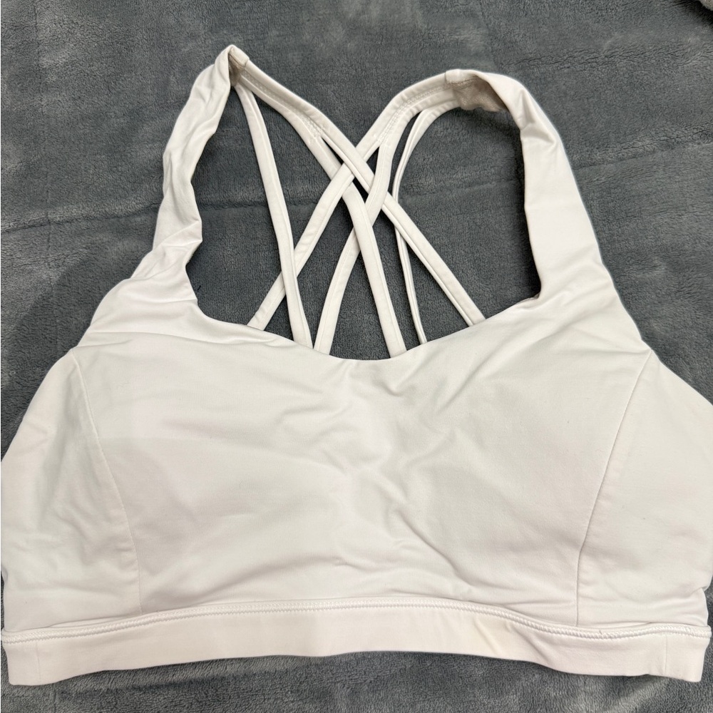 Lululemon Athletica Cream Strappy Sports Bra